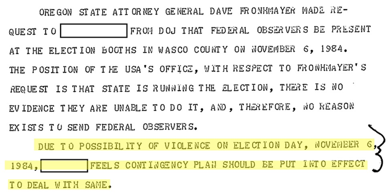 Excerpt from the FBi file on Bhagwan Shree Rajneesh obtained by Gizmodo through a FOIA request (FBI)